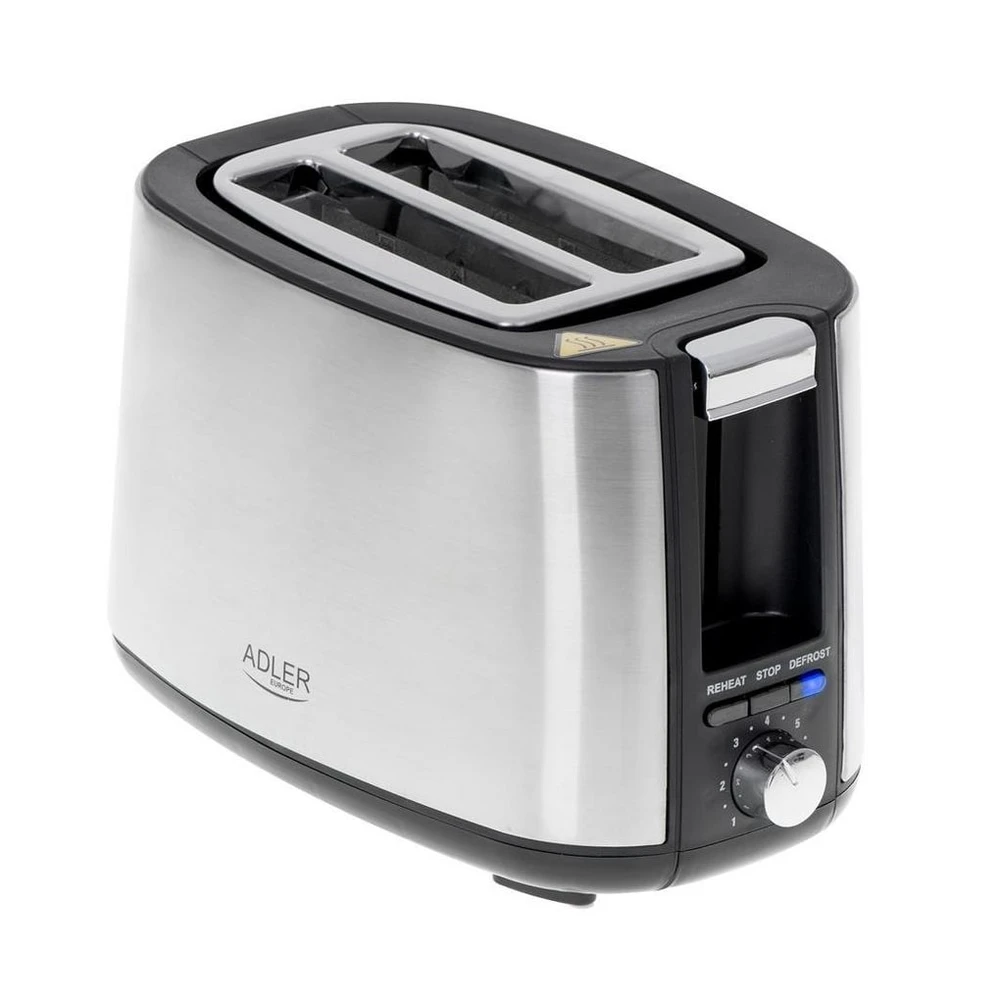 Adler Toaster AD 3214, 900 W, 7 Bräunungsstufen, Brötchenaufsatz