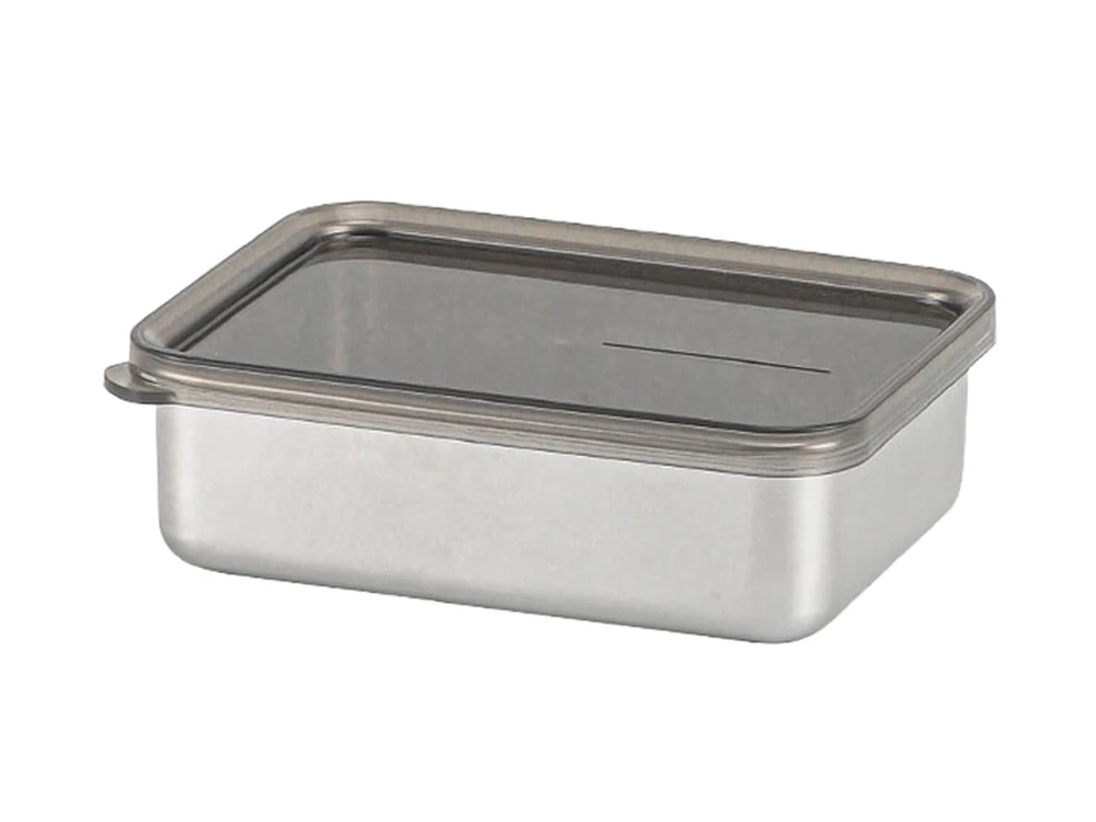 Agger Frischhaltedose Edelstahl, 400 ml, Sichtdeckel, stapelbar, spülmaschinengeeignet