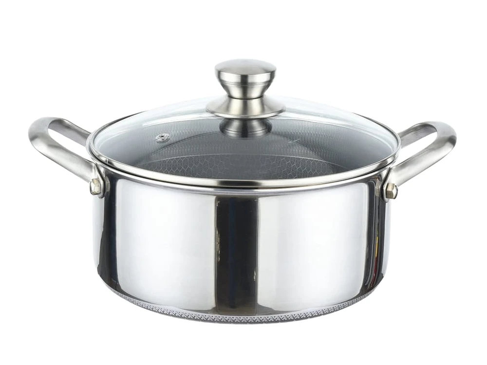 Cheffinger Topf-Set Ø20cm Edelstahl, Antihaft, Induktion geeignet